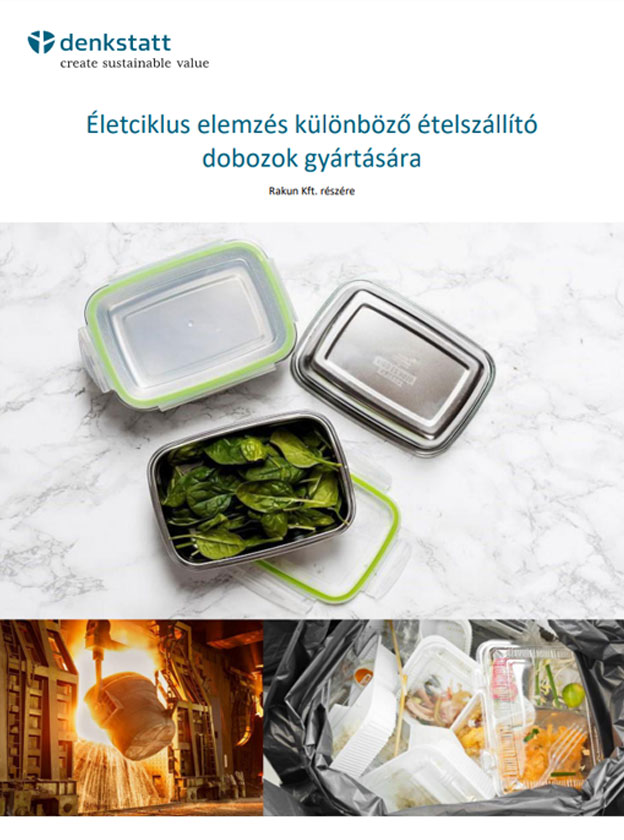 Életciklus elemzés különböző ételszállító dobozok gyártására Rakun Kft. részére